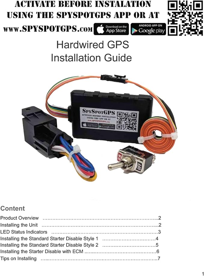 Spy Spot GV53MG Hard Wire Kill Switch GPS Vehicle Tracker - 4G Remotely Disable The Ignition from Any Location, Locator Tracking Device, US, CA, MX Coverage, Subscription Required