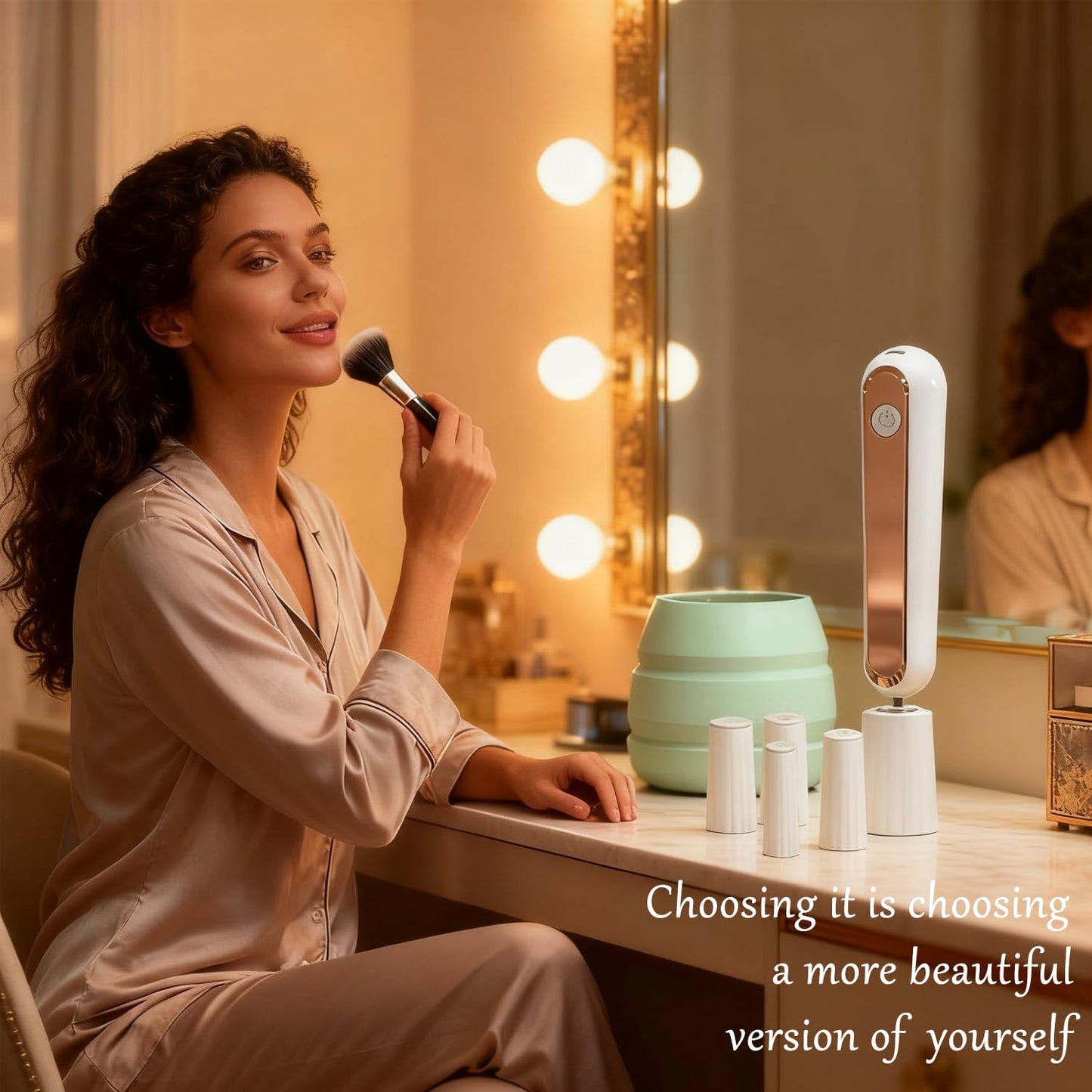 Luslife Electric Makeup Brush Cleaner, with Fast Spin-Dry – 12000 RPM, 800mAh Type-C Rechargeable, All-in-One Washer & Dryer for Makeup Brushes, Ideal Gift for Women