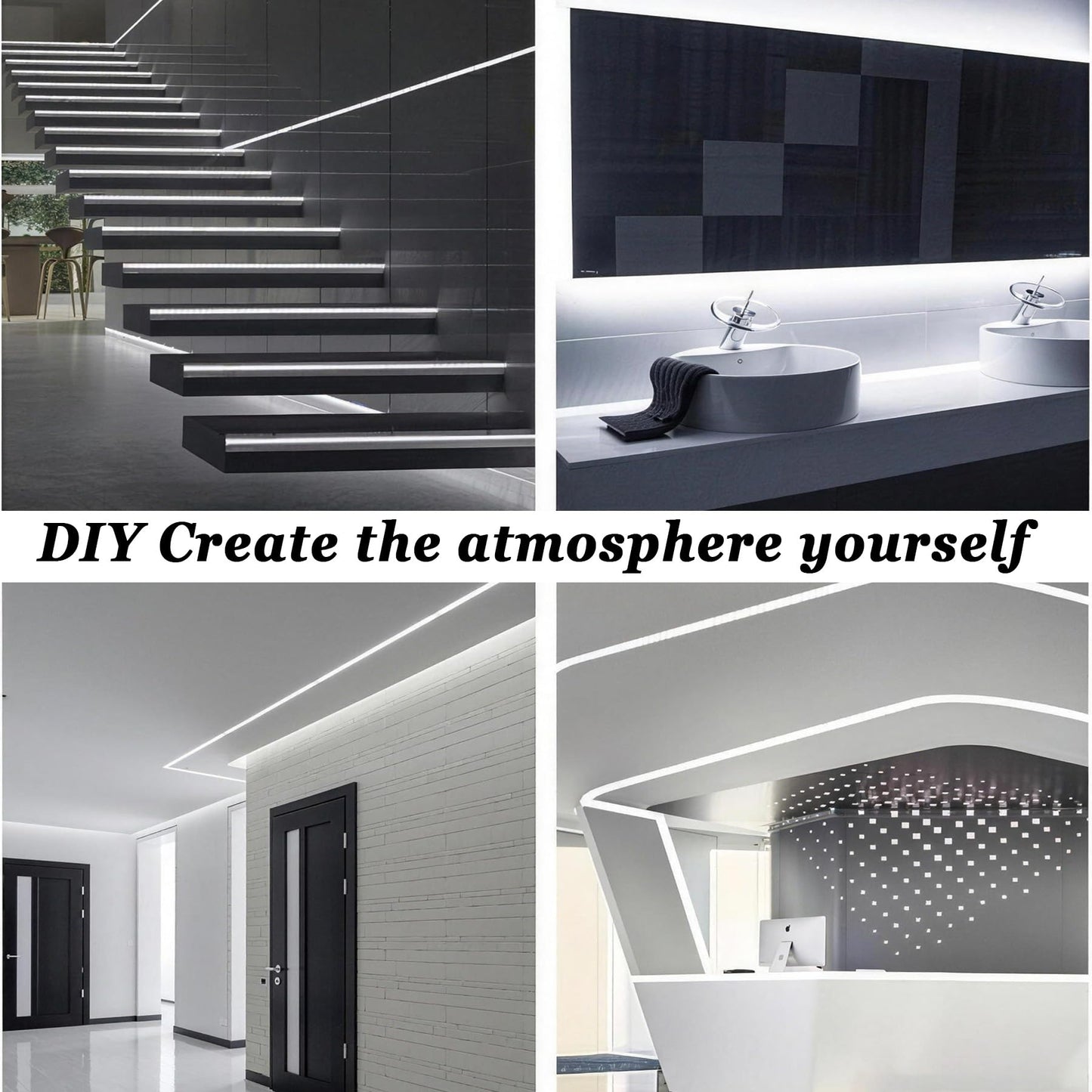Aalnfe COB 10Ft White LED Strip Lights, 24V Super Bright LED Tape Lights High CRI95+, Dimmable Lights Strip,Flexible LED Rope Lights for Kitchen Cabinet, Stairs, Bedroom, Vanity Mirror,Home DIY Deco