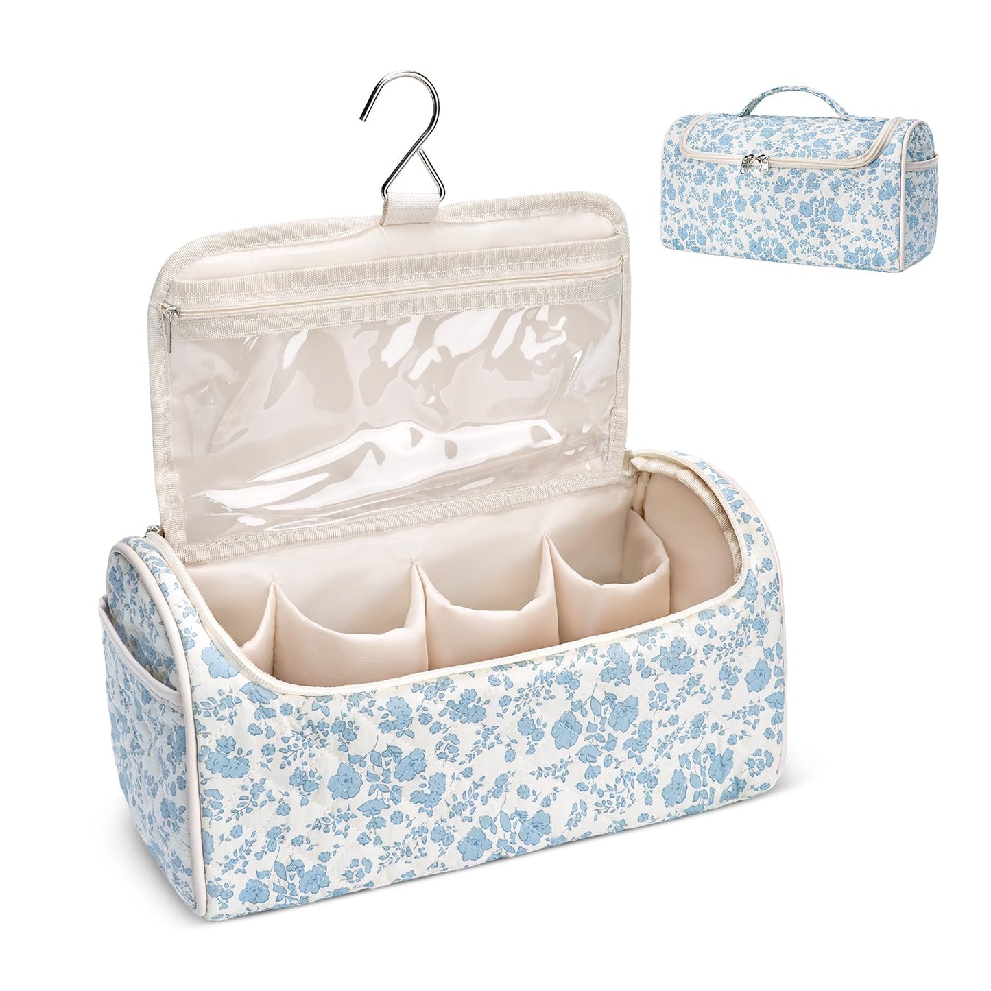 idoltimes Quilted Hair Tools Travel Bag, Cute Portable Organizer Case with Hanging Hook, Compatible with Dyson Airwrap Styler,Hair Curler Accessories