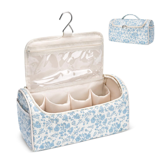 idoltimes Quilted Hair Tools Travel Bag, Cute Portable Organizer Case with Hanging Hook, Compatible with Dyson Airwrap Styler,Hair Curler Accessories