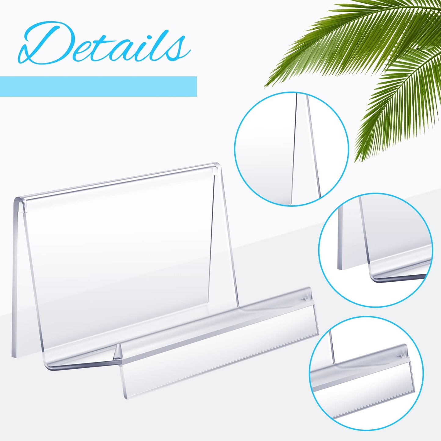 Qunclay 6 Pcs Purse Display Stand Clear Acrylic Wallet Display Stand Purse Holder Handbag Organizer for Bag Phone Cards Store