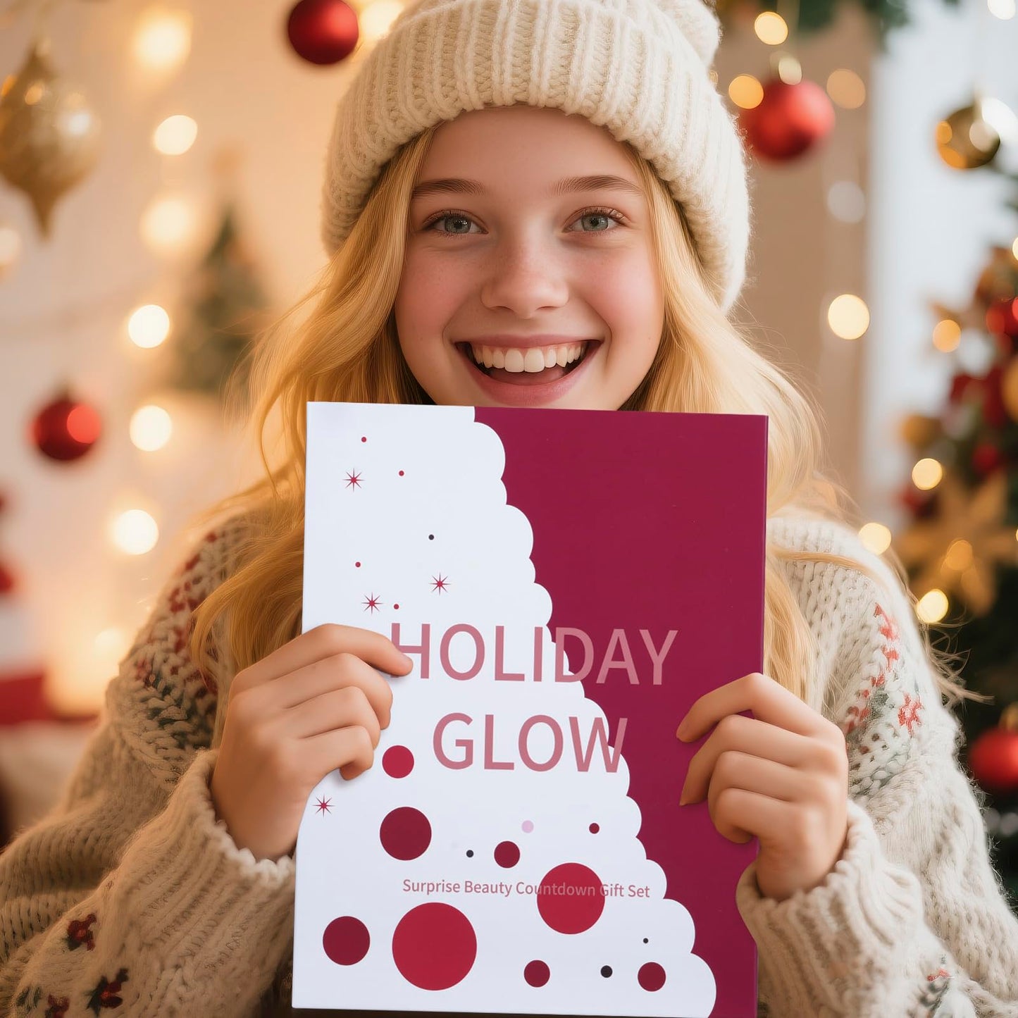 Makeup Advent Calendar 2026, 24-Day Holiday Glow Christmas Countdown Cosmetic Surprises Gift Set For Teen Girls Women