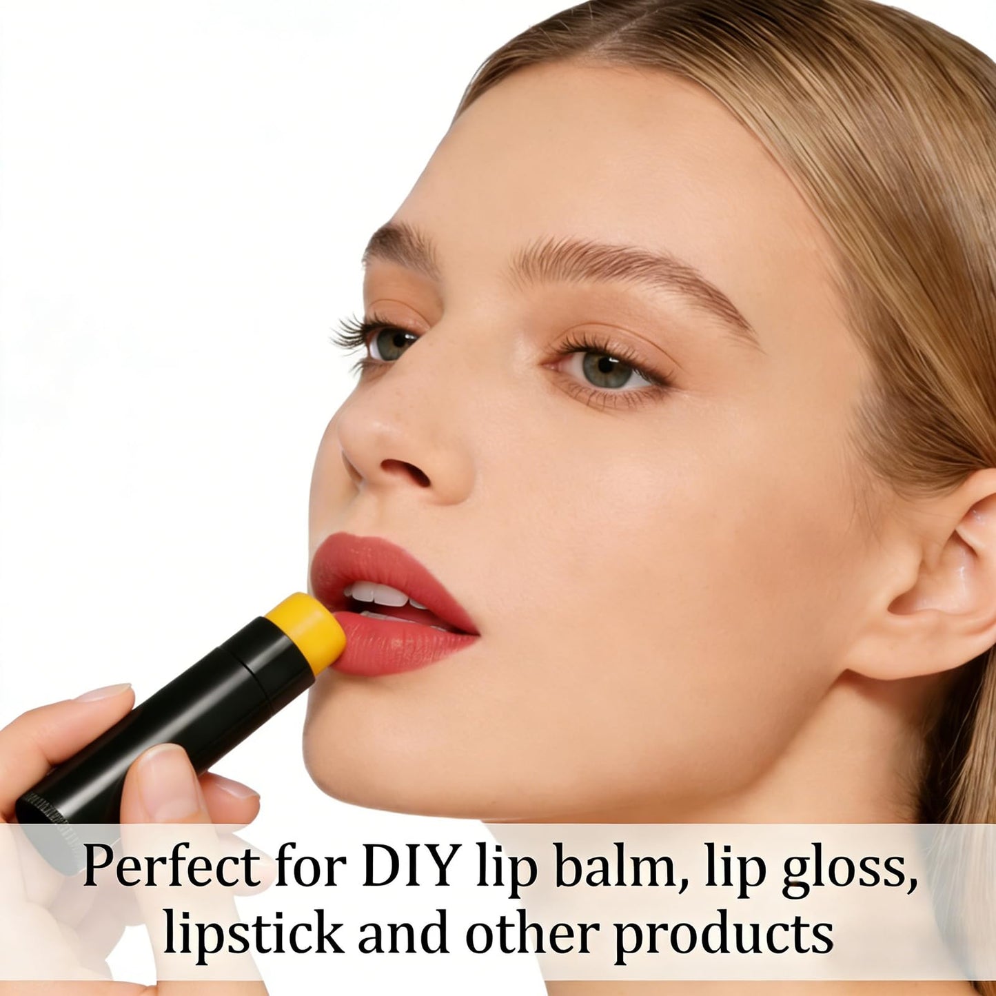 FINEMAISAI Value Pack of 100 Packs 5ml Empty Lip Balm Tubes, Leak-Proof Twist-Up Refillable Lipstick Containers for DIY Lip Balm, Lipstick, Lip Care Solid Perfume, Cosmetic Filling (Black)