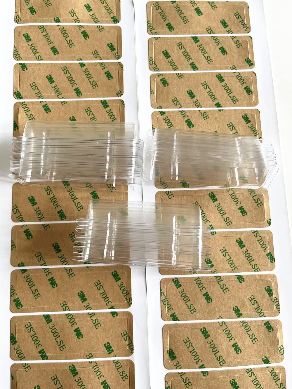 HHYOOSOO Money Card Holder Clear Plastic Dome Lip Balm Pouches with Adhesive,Lip Balm Pouch Money Holder Plastic Cover DIY Chapstick Holder Money Holder Custom Gift Card Holder (100 Pack)