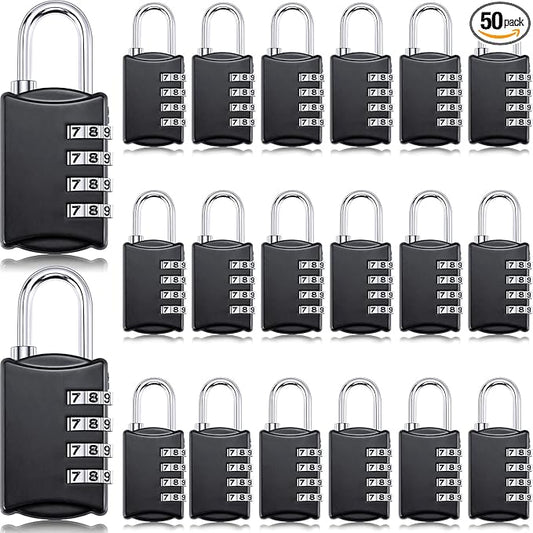 Moxweyeni 20 Pcs 4 Digit Combination Lock Small Combo Luggage Number Locks Outdoor Waterproof Padlock for Traveling Toolbox Gym Door Locker Suitcases Employee Hasp Storage