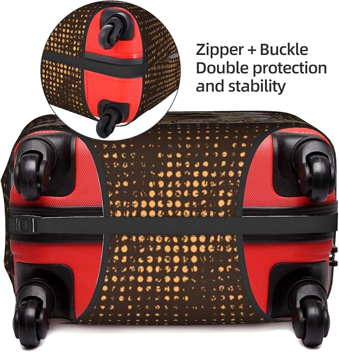 Travel Suitcase Protector African American Girl Elastic Protective Washable Luggage Cover With Concealed Zipper Suitable For 18-32 Inch(L (for 25-28 inch luggage))