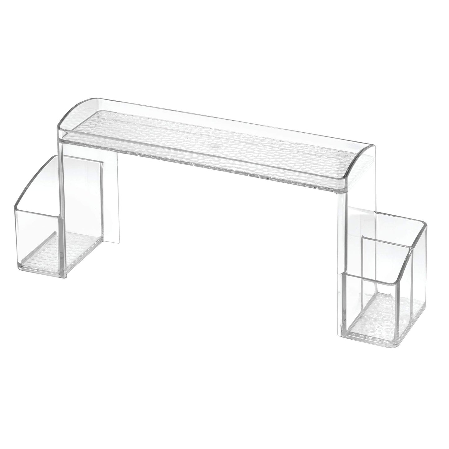 iDesign - 43130 Med+ Plastic High Rise Bathroom Medicine Cabinet Organizer, for Vanity, Prescriptions, Toothbrushes, Toothpaste, Accessories, Cosmetics, Toiletries, 12" x 3" x 5.25", Clear