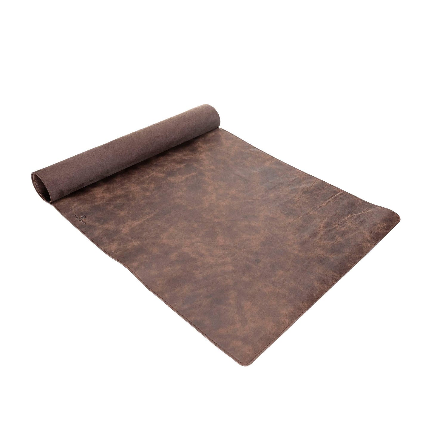 Venito Premium Leather Desk Pad Mat (36 X 19 inch) - Large Desk Mat for Keyboard and Mouse Home Office Accessories (Coffee Brown)