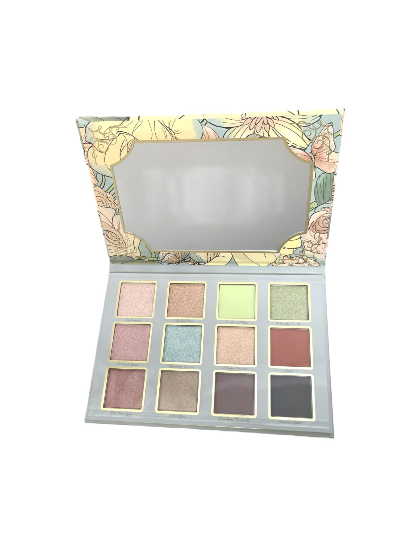 Enchanted Beauty and Beast 12-Color Eyeshadow Palette, Romantic Fairytale Collection with Matte and Shimmer Shades, Mirror Included