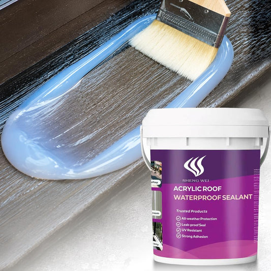 SHENGWEI Waterproof Sealant, Clear, 3 Gallon, Transparent, Interior/Exterior Waterproofing Coating for Basement Walls, Roofs, Bathrooms - Covers 360 Sq Ft