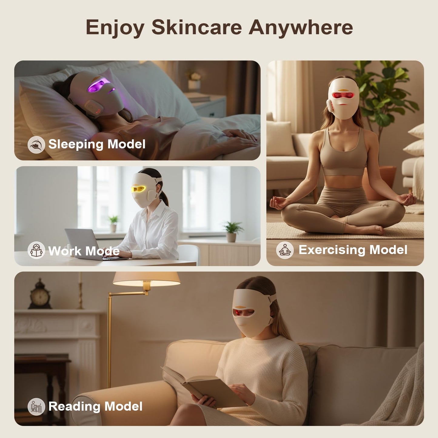 YHYXPO Red Light Therapy Mask for Face