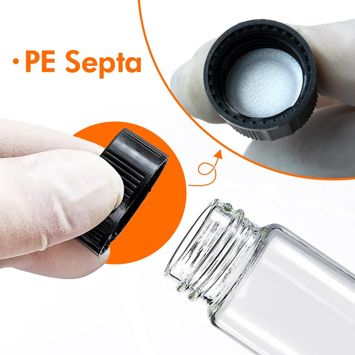 PEKYBIO 20 PCS 4ml Borosilicate Glass Vials with Caps