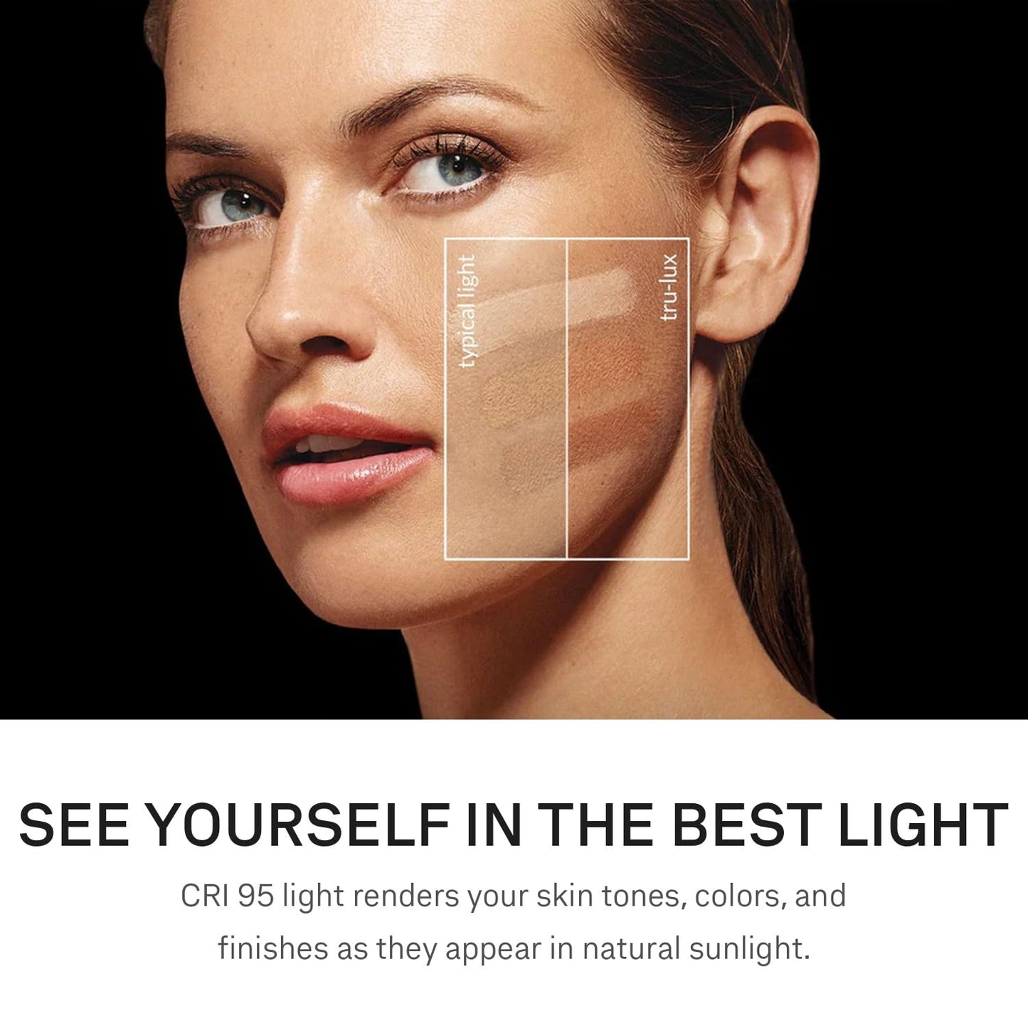 simplehuman Sensor Mirror Trio, 1X 5X 10X Magnification, Round Rechargeable Beauty Makeup Mirror, Tru-Lux® Full-Spectrum Light, Dual Light Settings, Adjustable Brightness, White Steel