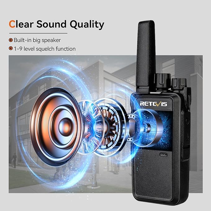 Retevis RT68 2 Way Radio, Long Range Walkie Talkies for Adults (10 Pack) with 10 Multi Way Charger, Easier Securer Charging, 1200mAh, Compact Handheld Two Way Radios Rechargeable for Industry