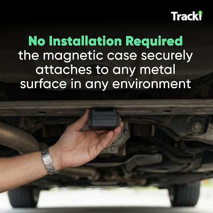 Tracki GPS Tracker for Vehicles, Car, Kids. Subscription Needed. US-Made Tech. 4G LTE GPS Tracking Device. Unlimited Distance, US & Worldwide. Small (Tracker) (Box +Battery Extender (Waterproof))