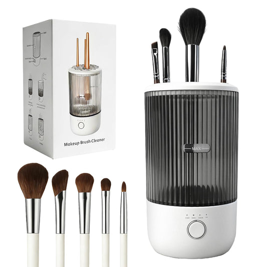Electric Makeup Brush Cleaner Machine, 6500RPM Automatic & Portable with 1800mAh Rechargeable Battery for All Brush Sizes, Perfect Gift for Makeup Lovers