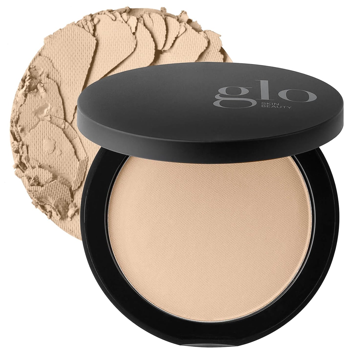 Glo Skin Beauty Pressed Base Powder Foundation, Natural Medium – Buildable Sheer to Full Coverage, Long Wear Face Powder Compact, Pressed Powder Makeup for Smooth, Semi-Matte Finish