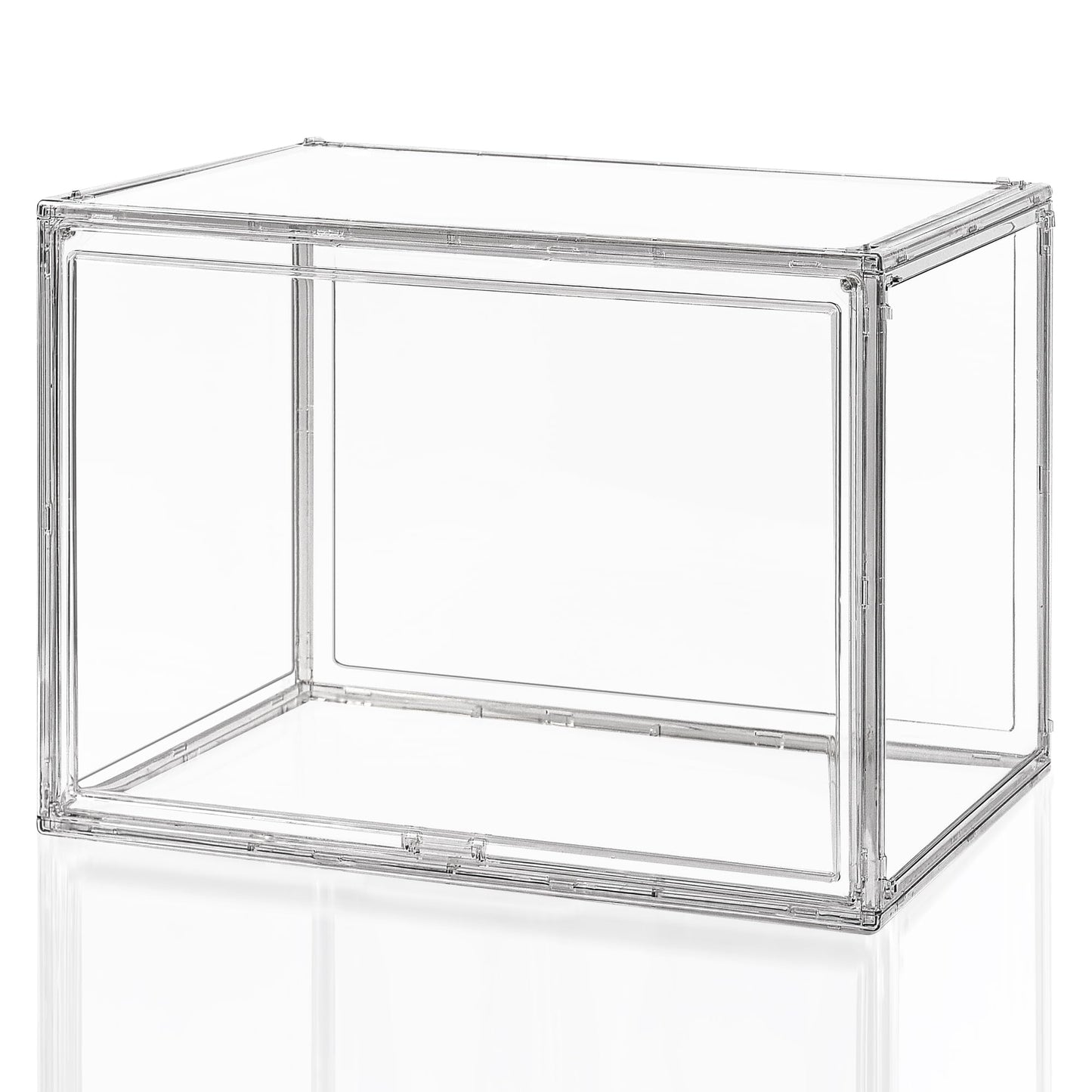 CELSOL Clear Acrylic Display Case – Stackable Storage Box with Magnetic Lid, Dustproof Organizer for Collectibles, Figures, Shoes, and Books – Large Size 14.2"x8.7"x10.6"