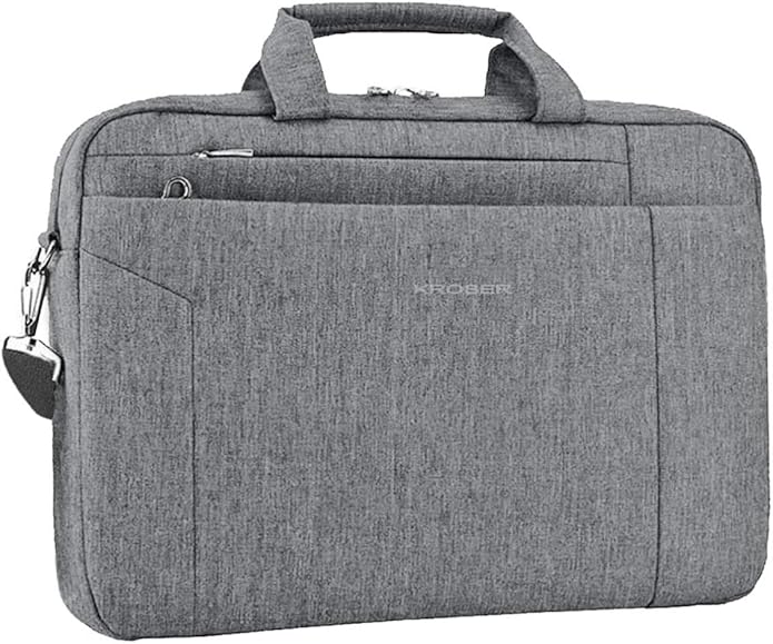 KROSER Laptop Bag 15.6 Inch Briefcase Shoulder Bag Water Repellent Laptop Bag Bussiness Carrying Handbag