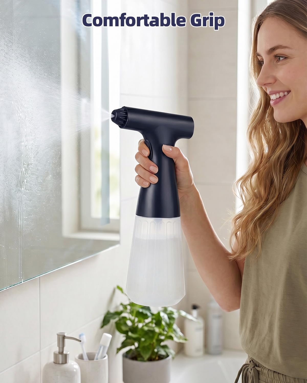 Wedama Electric Spray Bottle, 17 oz Empty Spray Bottles Automatic Spray Bottle Continuous Spray Bottle Rechargeable Sprayer with Adjustable Nozzle for Cleaning, Plant, Hair, Skincare, Pet (1 Pack)