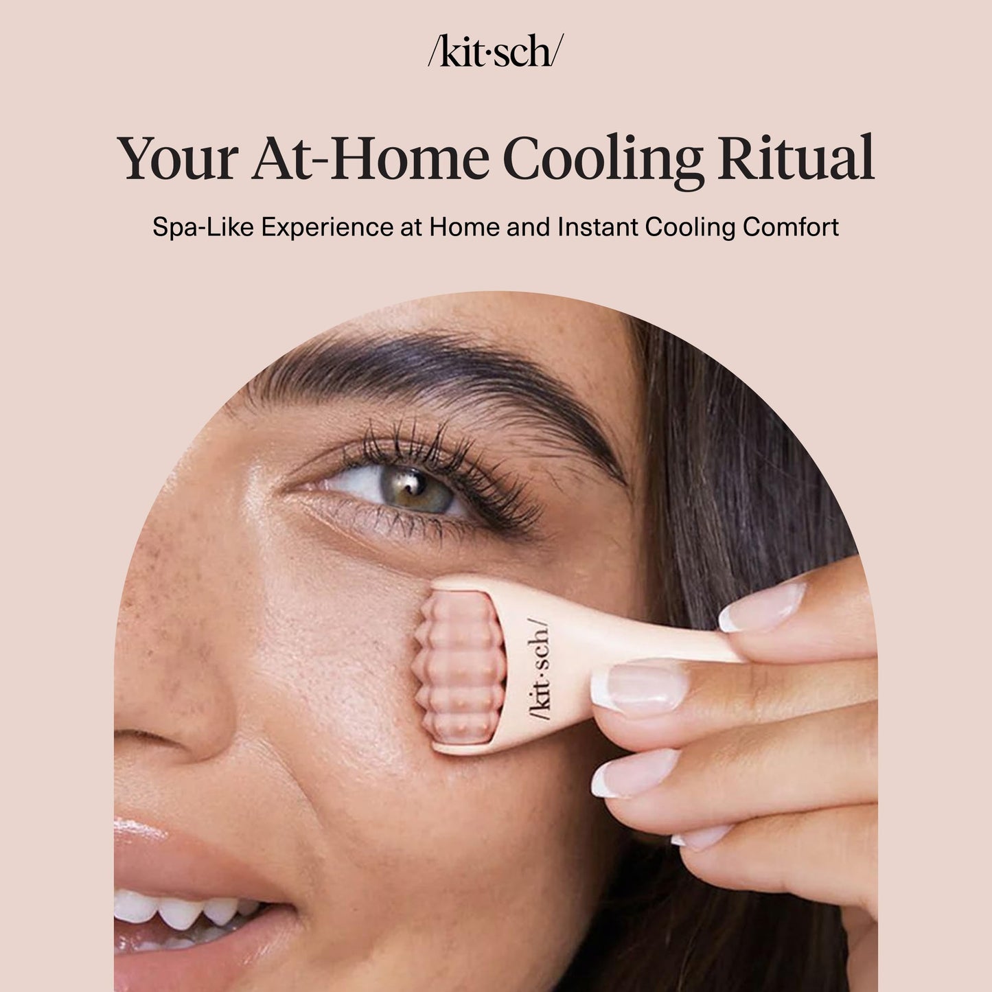 Kitsch Mini Facial Roller & Ice Face Roller Skin Care Tool Set – Stainless Steel Face Rollers to Reduce Puffiness, Redness & Headaches, Great Irritation Relief & Spa-Like Experience Anywhere - Blush