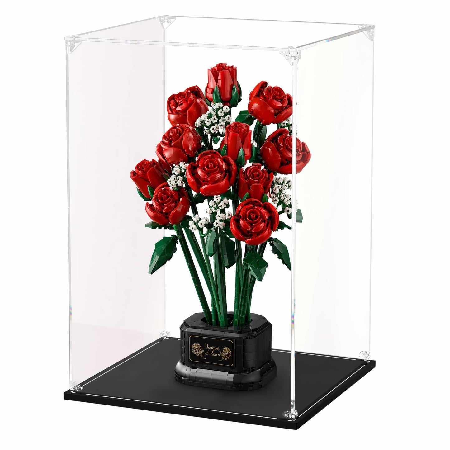 Clear Acrylic Display Case, Self-Assemble Showcase for Collectibles, Action Figures, Dolls- Alternative Glass Box for Commemorative Gifts (8x8x12inch, 22x22x32 cm)
