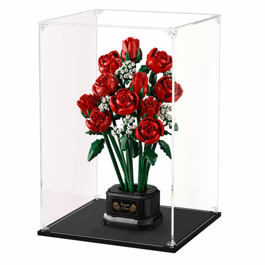 Clear Acrylic Display Case, Self-Assemble Showcase for Collectibles, Action Figures, Dolls- Alternative Glass Box for Commemorative Gifts (8x8x12inch, 22x22x32 cm)