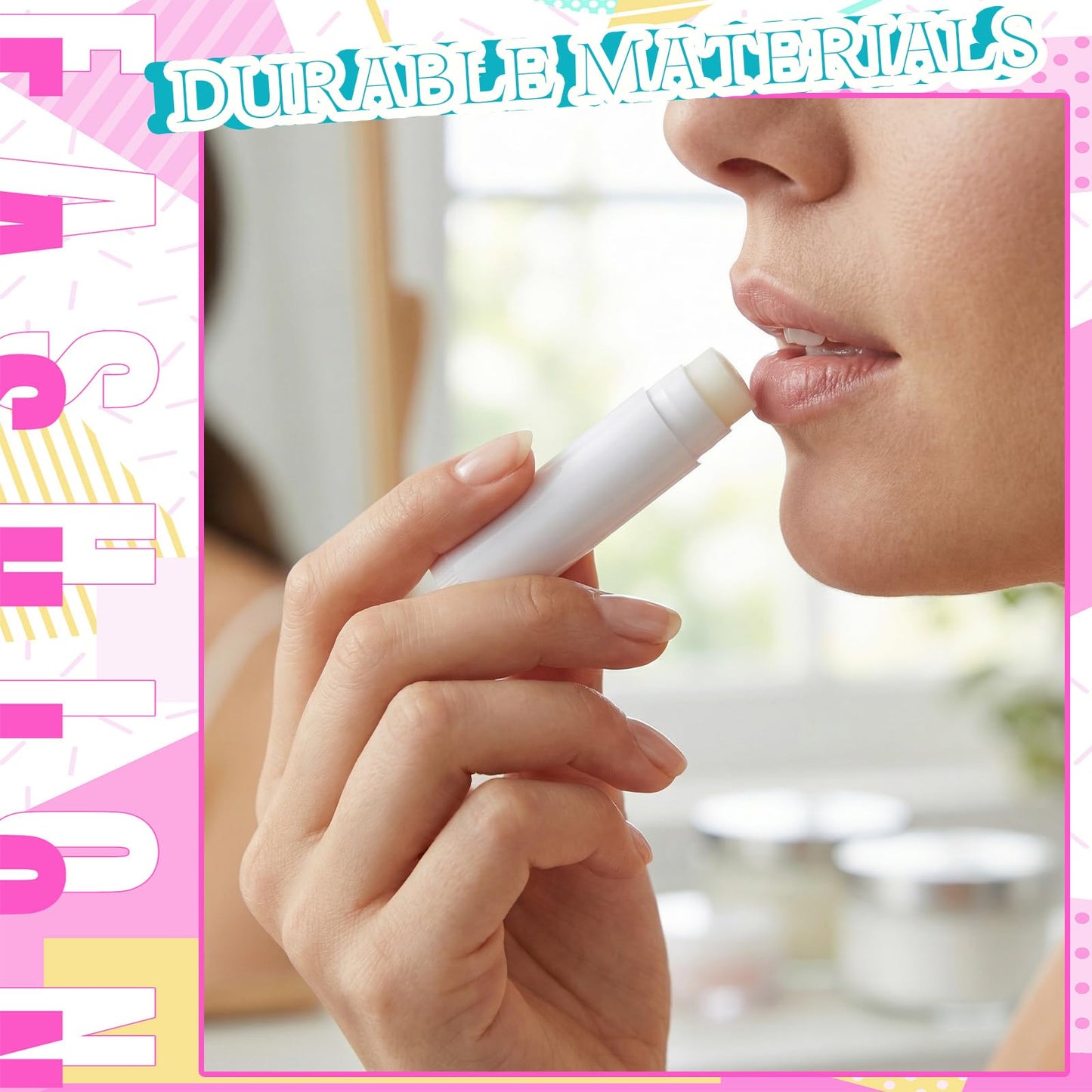 Singhoow 100 Pcs Lip Balm Tubes with 2 Filling Tray and 2 Spatula, 5 g Twist-up Lip Balm Containers with Caps for DIY Homemade Lipsticks, Solid Perfume, Gifts, Bpa Free & Leak Free(White)