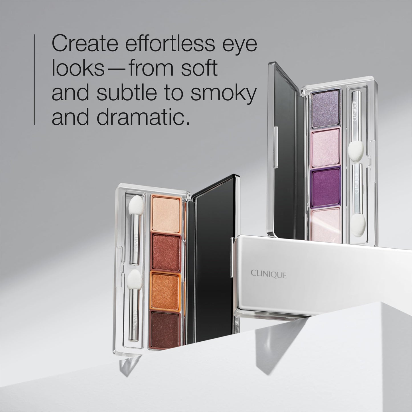 Clinique All About Shadow Eye Shadow Quad | Long Lasting, Crease + Fade Resistant + Safe For Sensitive Eyes, Pink Chocolate, 0.11 Ounce