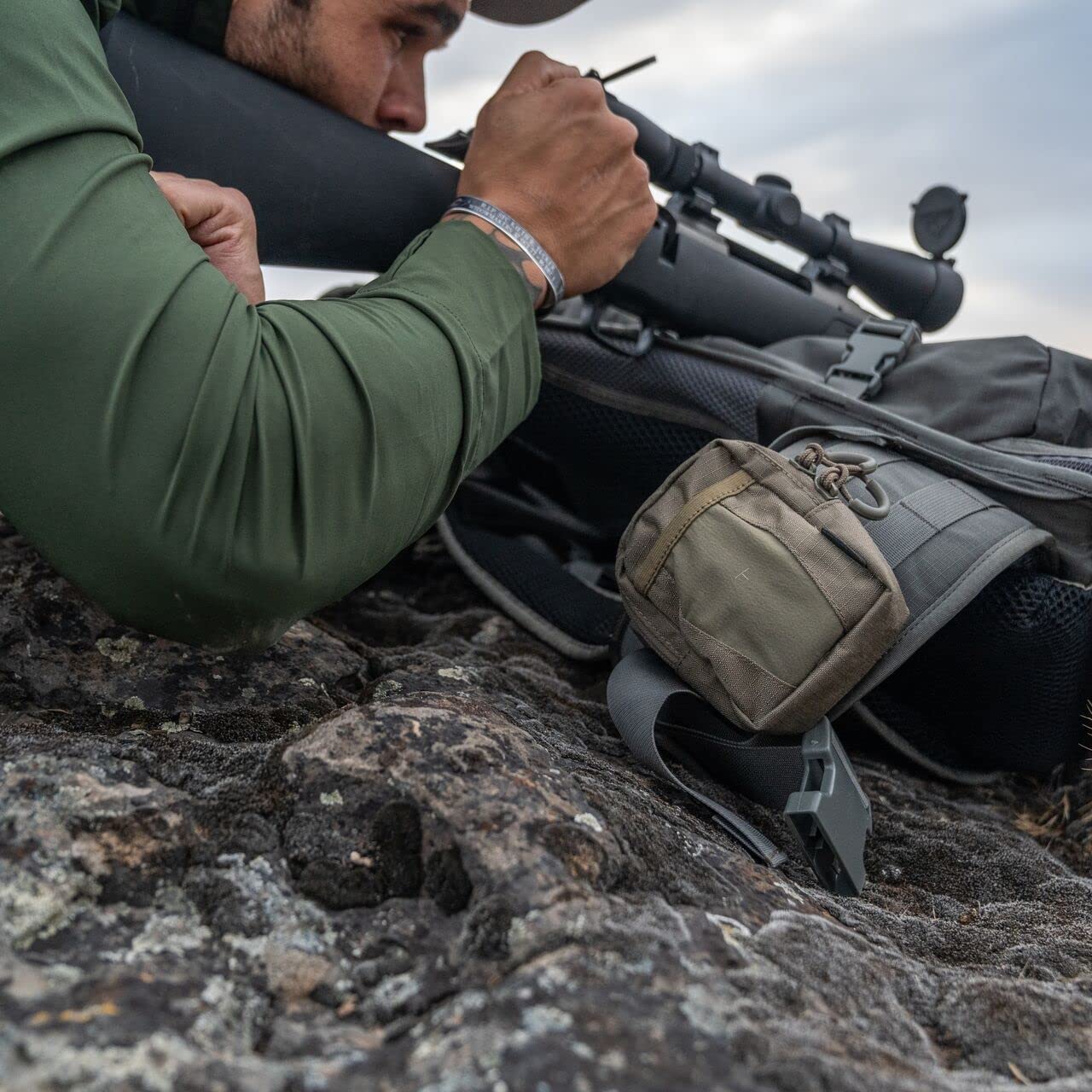 Eberlestock Recon Utility Pouch - Multipurpose Outdoor Storage Solution for Camping, Hiking, and Tactical Gear - Durable and Versatile Organizer Bag, Gray