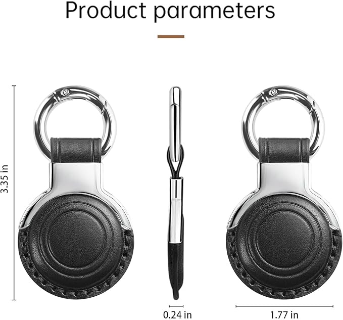 Genuine Leather All-in Package for Airtag Holder Designed for Apple for Airtags Keychains.Compact Design with Key Rings for Added Convenience and Protective Casing for Airtag (Multicolor-1