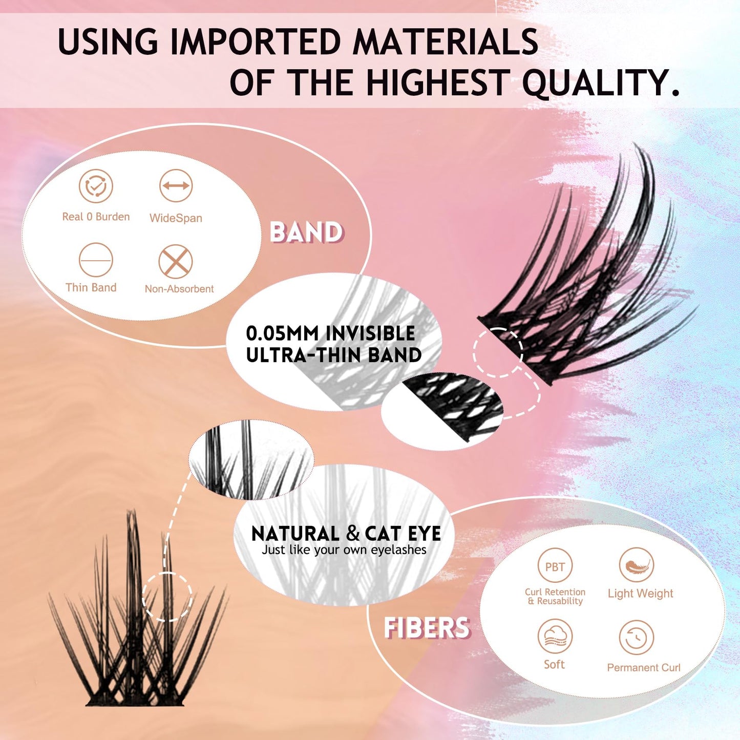 NINGLASH Royale Lash Clusters Kit Wispy DIY Eyelash Extension, 2 Styles 154pcs Individual Natural Lashes Spikes Cluster Eyelashes Lash Bond and Seal Remover Tweezer Comb Brush