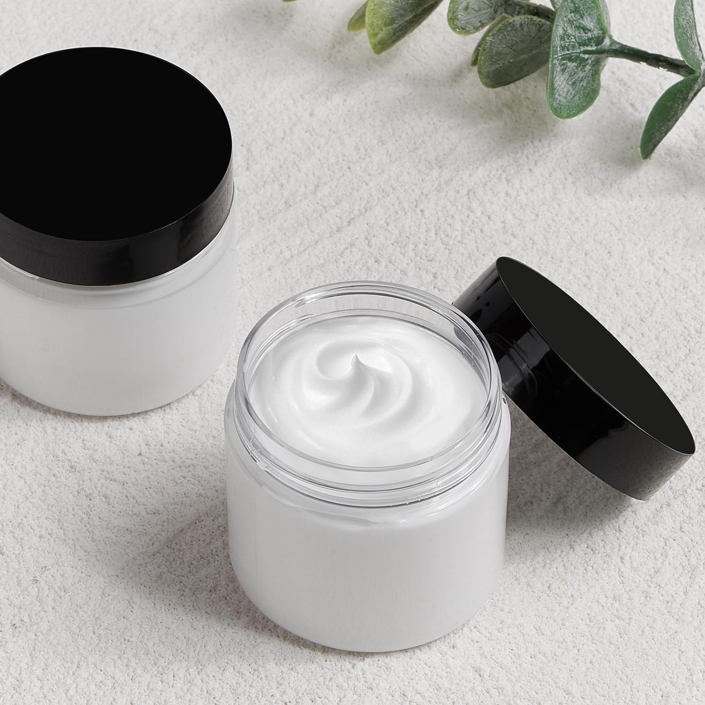 36 Pack 2 Oz Plastic Container Jars with Lids BPA Free, Empty Round Clear Cosmetic Containers Plastic Slime Jars for Lotion, Cream, Ointments, Samples, Makeup, Travel Storage