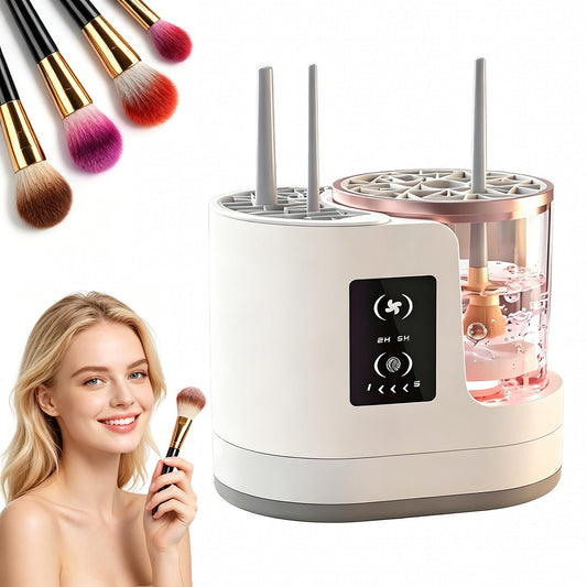 Electric Makeup Brush Cleaner Machine With Makeup Brush Dryer-Holder-Portable Automatic USB Cosmetic Brushes Cleaner Tool for All Size Beauty Makeup Brush Set,Eyeshadow, Blush Brush