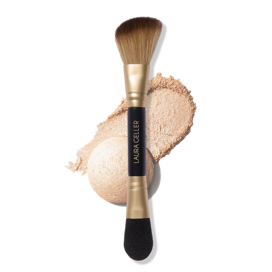 LAURA GELLER NEW YORK Cosmetic Professional Makeup Brushes - Cruelty-Free - 10 Dual-Ended Highlighter Brush