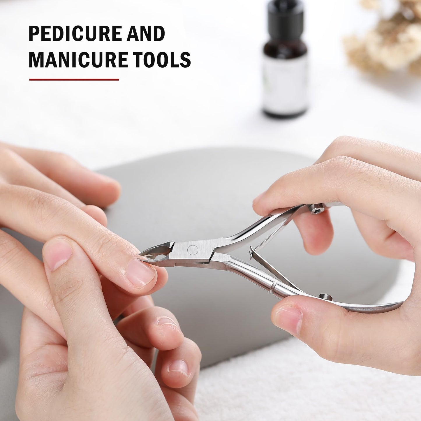 FVION Precision Cuticle Clippers – Professional Cuticle Trimmer and Dead Skin Remover, Sharp Stainless Steel Cuticle Nail Scissors Tool for Manicure and Pedicure - 5mm