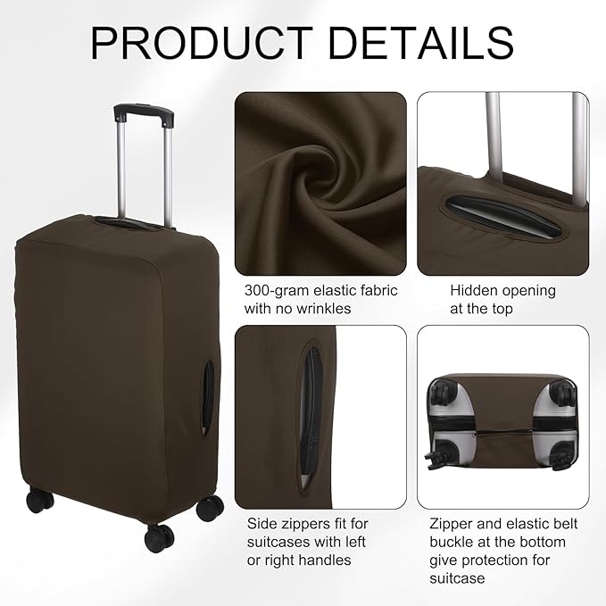 uxcell Travel Luggage Cover, Washable Suitcase Covers for Luggage Anti-scratch Suitcase Protector Elastic Baggage Protective, Fits 29-32 Inch Suit Case, Dark Brown