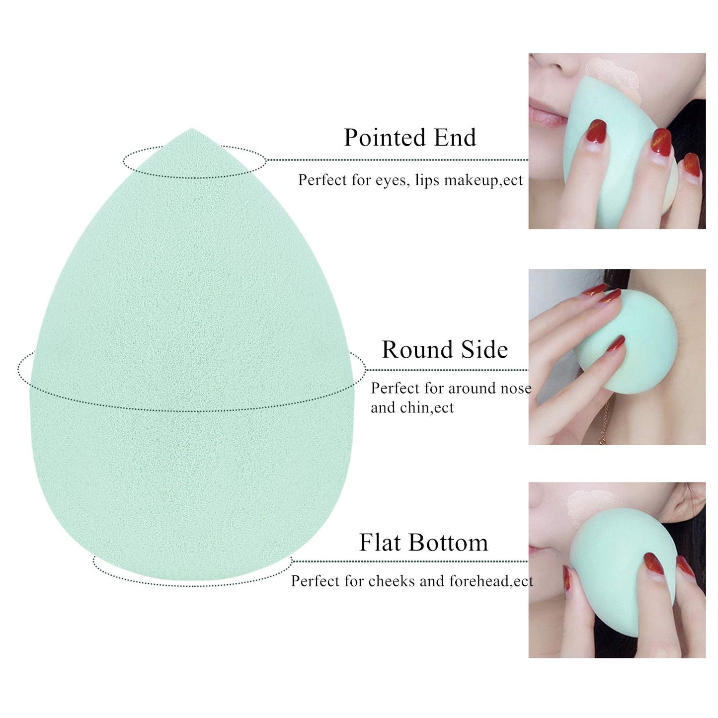 BTYMS 20 Pieces Makeup Sponge Set Blender Blending Sponge Face Beauty Sponge Flawless for Foundation and Powder