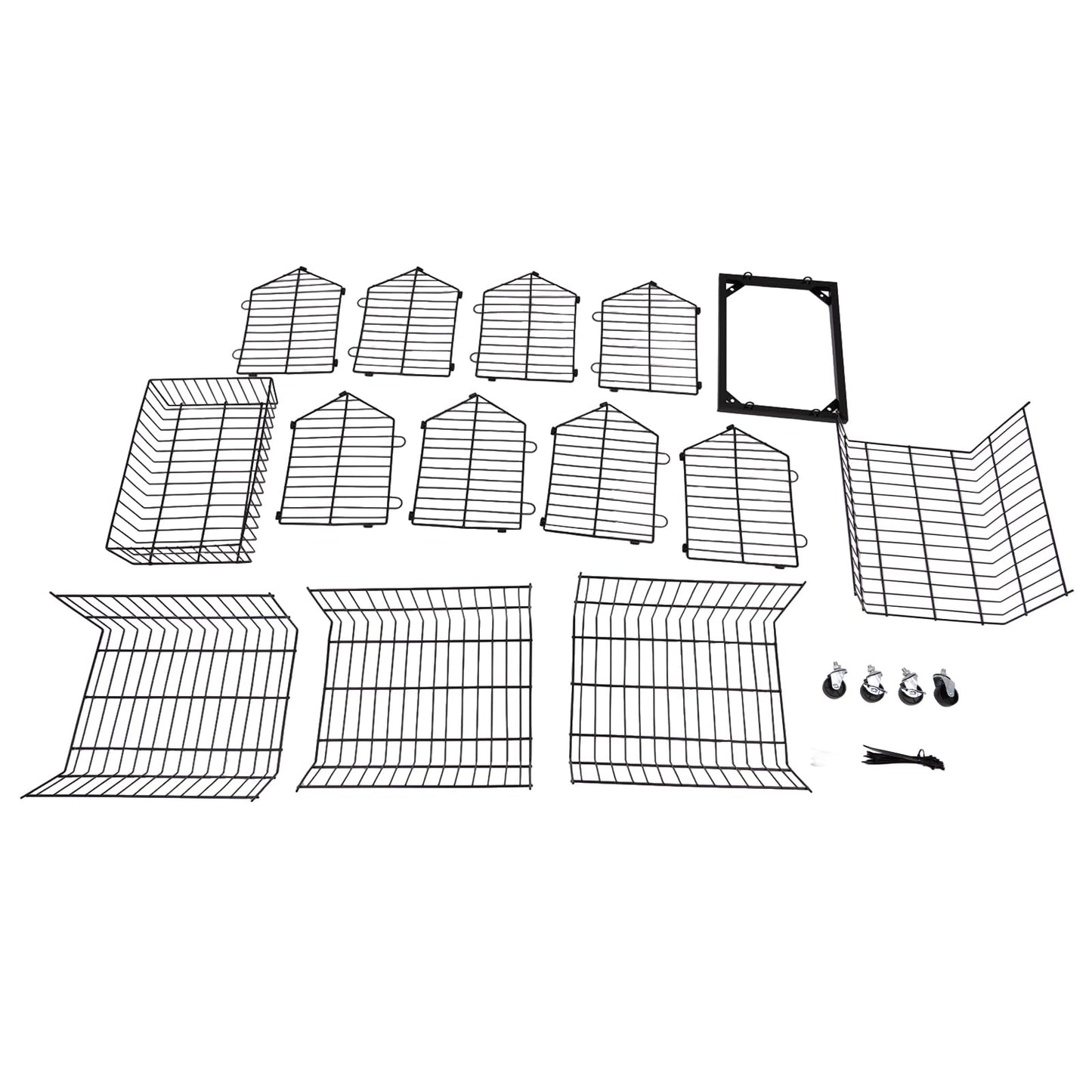 Retail Display Rack, 5-Tier Market Shelf with Wheels Metal Fruit Storage Shelf Vegetable Snack Basket Supermarket Retail Rack Display Stand for Supermarkets Stores Bars 18.9*17.72*55.12in Black