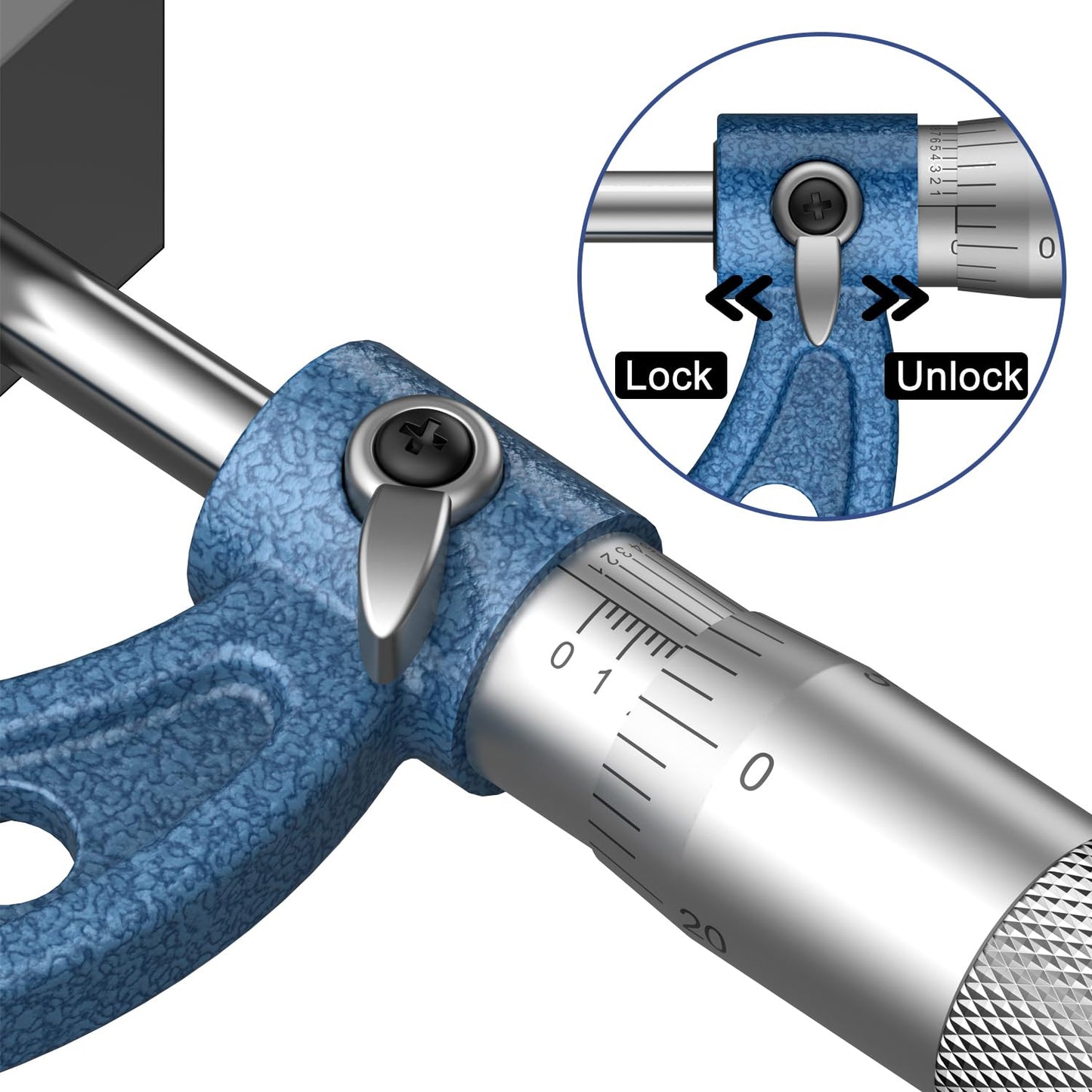 HDLNKAK Outside Micrometer Set, 0-4" Machinist Micrometer, 4 Pcs Machinist Tool Set, 0.0001" Graduation Micrometer Set, Alloy Precision Micrometer, Micrometer Standard Set with Case