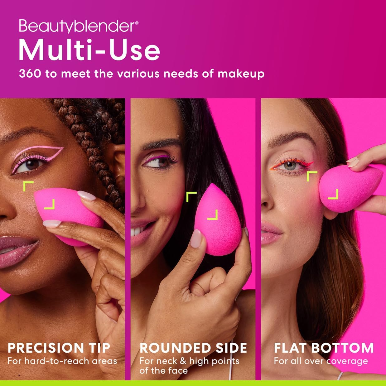 Beautyblender Original Pink Makeup Sponges | Super-Soft Blending Foam for Foundations, Powders & Creams | Reusable & Washable, Vegan & Cruelty Free, Streak-Free Finish - Pack of 2