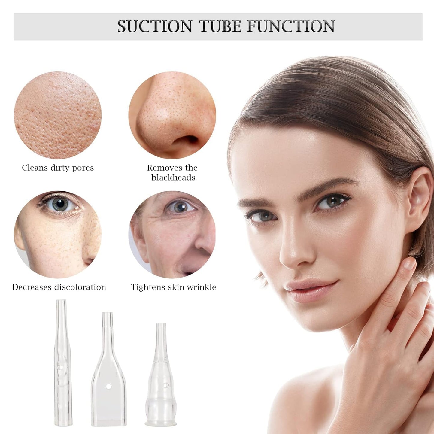 AIMENGXI 3 in 1 Diamond Microdermabrasion Machine, Professional Microdermabrasion Device with Vacuum Spray, Beauty Facial Skin Care Dermabrasion Equipment for Salon Personal Home Use