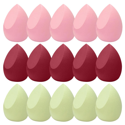 ‌15-Pcs Makeup Sponge Set – Soft, Latex-Free, Individually Wrapped Beauty Makeup Sponge for Wet & Dry Use, Ideal for Foundation, Concealer & Powder Application