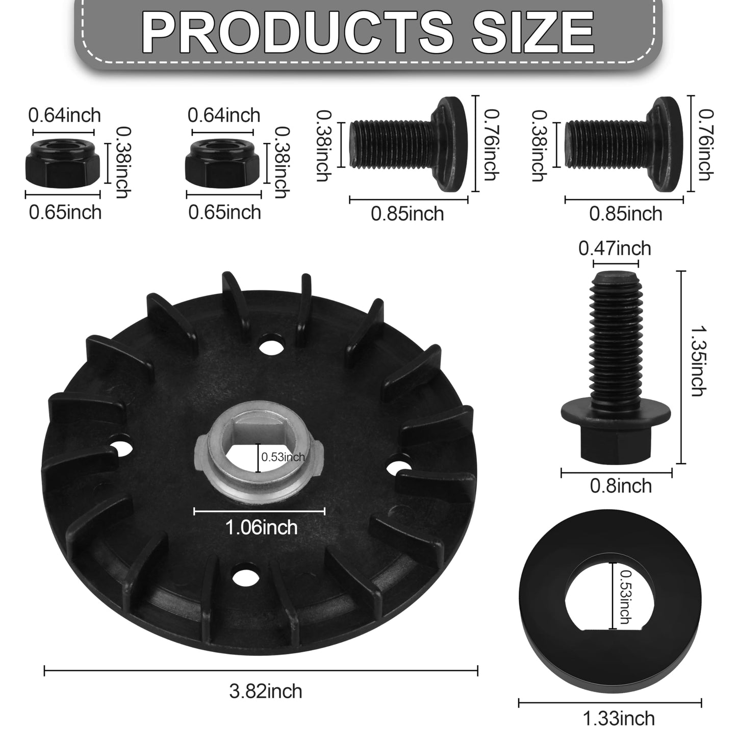 Skyolaq Blade Bolt Washer Kit for EGO 21" Dual Blades Mowers