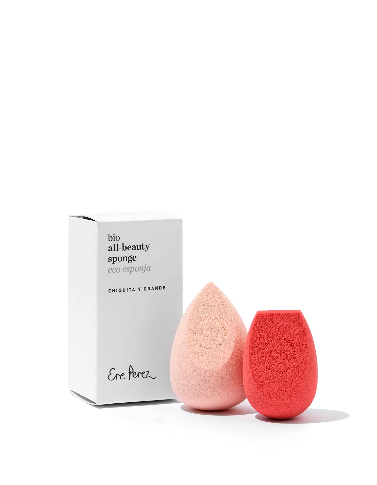 Ere Perez - Bio All-Beauty Sponge Duo | Multiple Edges for Precise Application, Streak-Free Finish, Pointed + Slanted Sponges | Vegan, Cruelty-Free, 100% Plant-Based