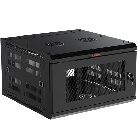 ECHOGEAR 6U Network Rack w/Enclosed Design, Easy Install, 600mm Depth