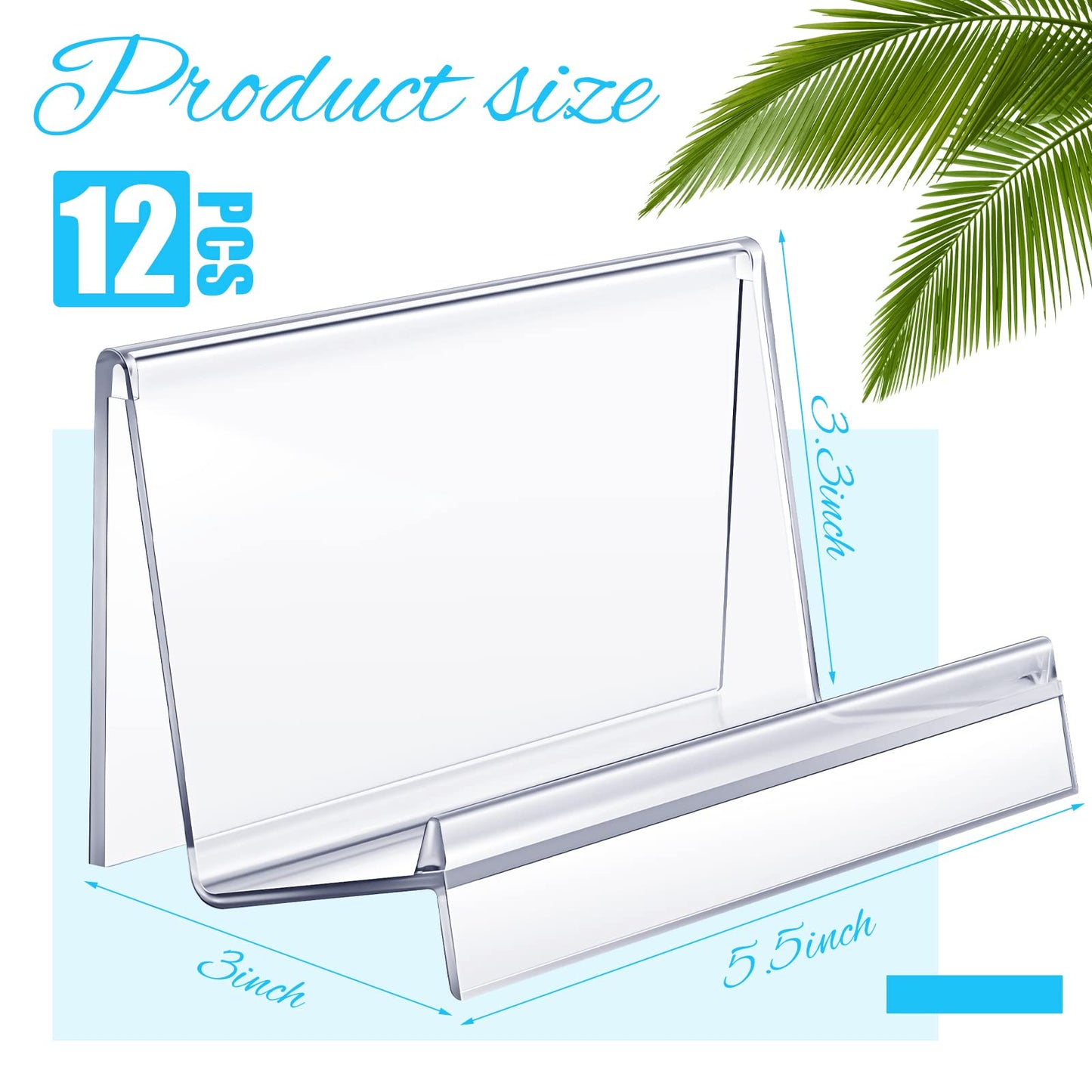 Qunclay 6 Pcs Purse Display Stand Clear Acrylic Wallet Display Stand Purse Holder Handbag Organizer for Bag Phone Cards Store