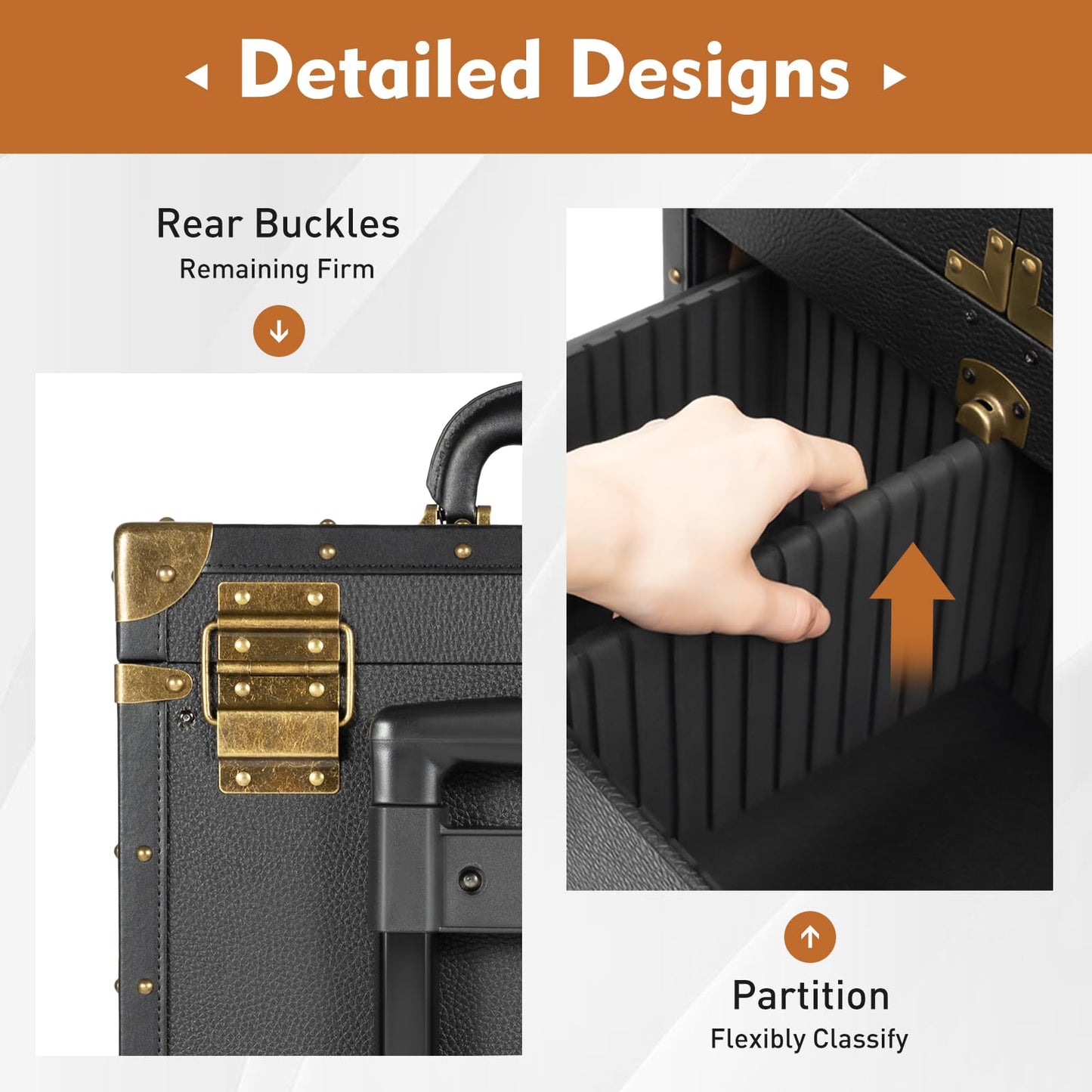 Mahugde Beauty Salon Luggage Rolling Lockable Makeup Train Trolley Stylist Beauty Salon Cosmetic Luggage Travel Organizer Tool Box for Barbershops Beauty Salons