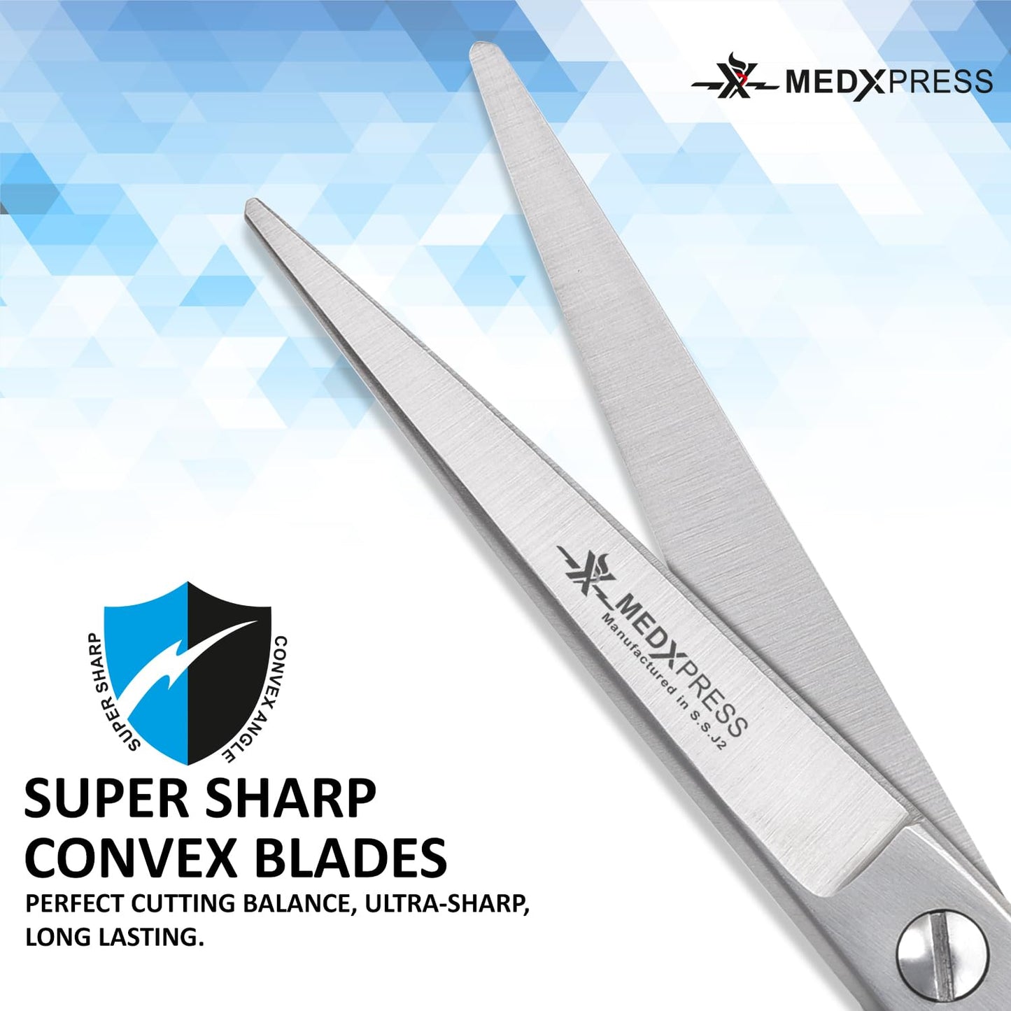Medxpress Hair Cutting Scissors 5.5" Stainless Steel Styling Shears Japanese Style for Hair Cutting Professional Barber Scissors for Hair Salon and Home Sharp Trim Scissors Ideal for Women and Men.